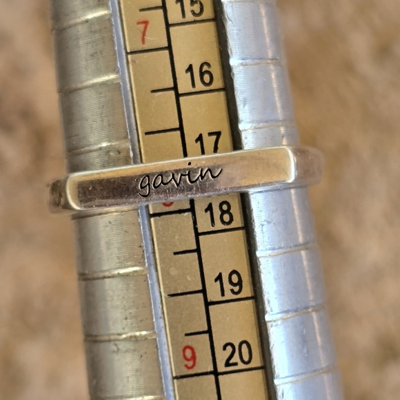 Sterling silver 925 "gavin" script personalized name ring - Picture 15 of 16